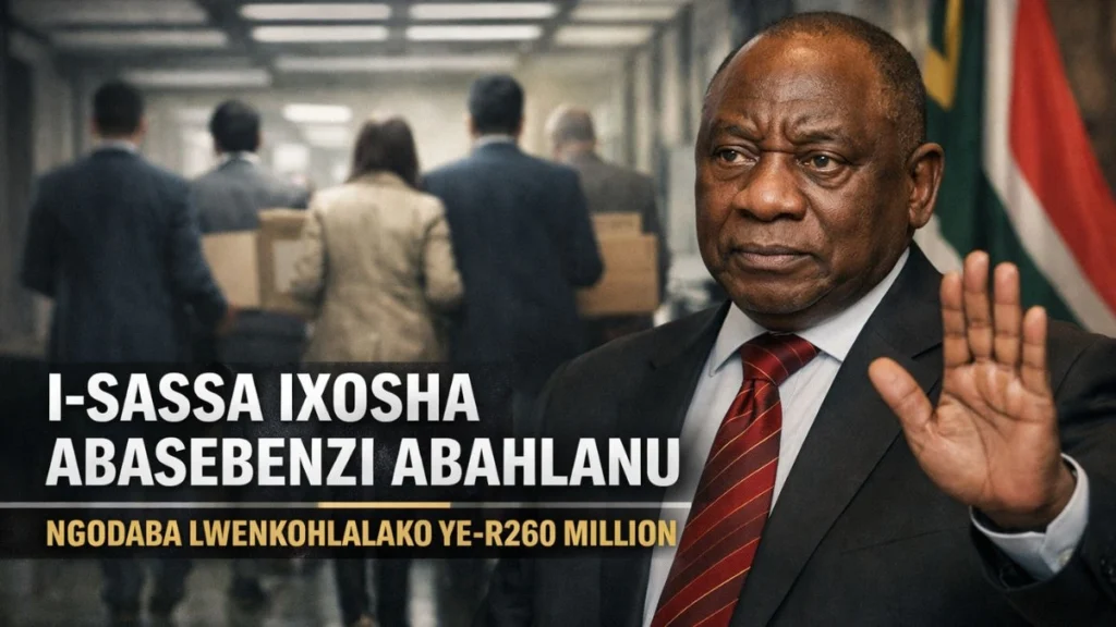 I-SASSA Ixosha Abasebenzi Abahlanu Ngodaba Lwenkohlakalo Ye-R260 Million