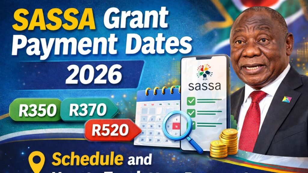 SASSA Grant Payment Dates 2026 - R350, R370 & R520 Schedule and How to Track Your Payment