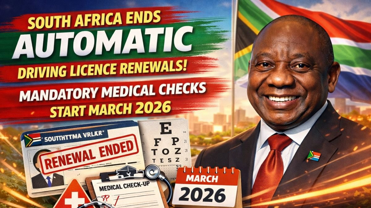 South Africa Ends Automatic Driving Licence Renewals - Mandatory Medical Checks Start March 2026